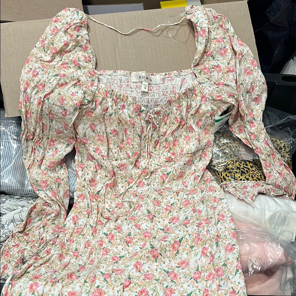 Floral Puff Sleeve Mini Dress